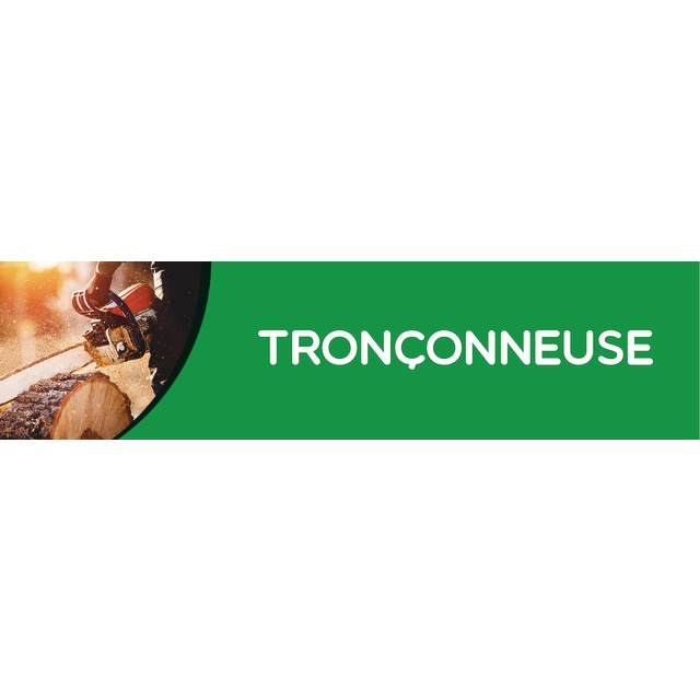 Bandeau Tronconneuse PVC 0,3 X 980 X 250 MM Fond Vert référence fournisseur 9031204